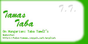 tamas taba business card